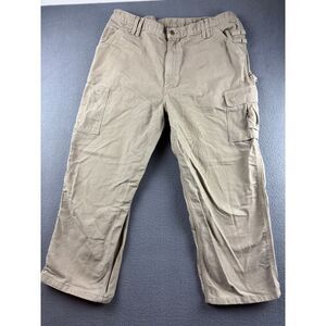 Carhartt Pants Mens 38x27 Brown Vintage Cargo Duck Canvas Carpenter B112 DES 90s